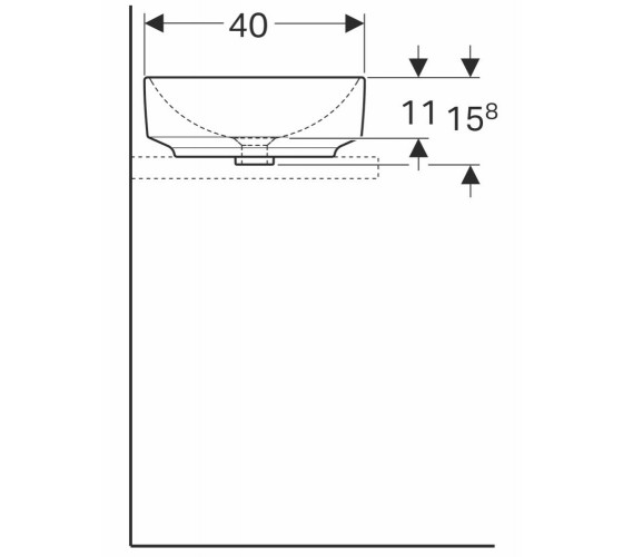 Раковина Geberit VARIFORM 55 см (500.779.01.2)