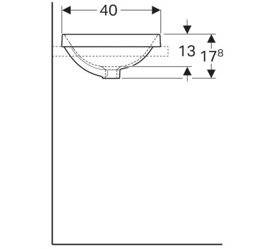 Раковина Geberit VARIFORM 60 см (500.729.01.2)