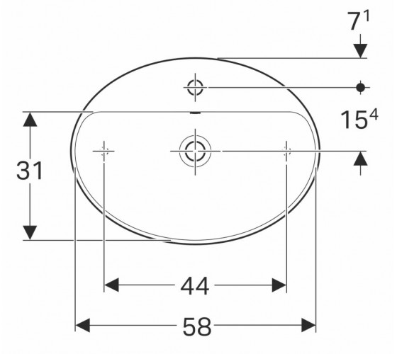 Раковина Geberit VARIFORM 60 см (500.772.01.2)