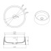 Раковина кам'яна Volle Solid surface 42 см (13-40-468)