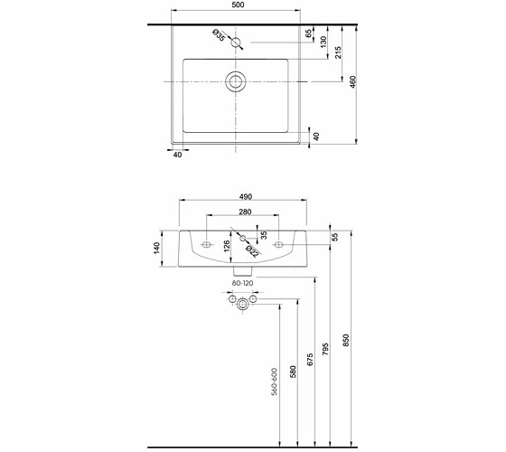 Раковина Kolo Twins 50х46 см (L51150000)