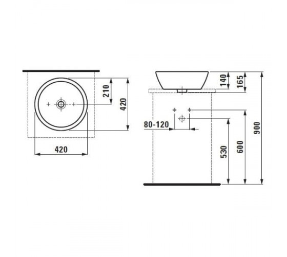 Раковина Laufen Pro B 420х420 мм (H8129620001091)
