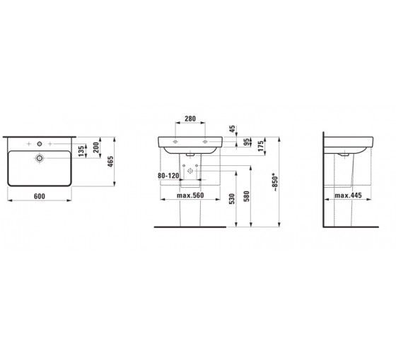 Раковина Laufen PRO S 600х465 мм (H8109630001041)