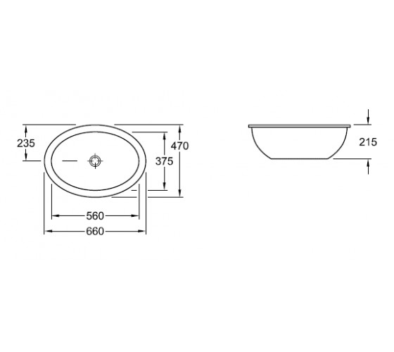Умывальник VILLEROY & BOCH LOOP & FRIENDS 56х37 см  61613001