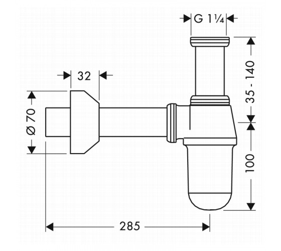 Сифон для раковины Hansgrohe (52010000)