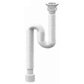 Сифон для умывальника Rj гофра Ø40/50 мм, 400-1200 мм (RSG405012)