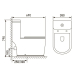 Унітаз-компакт Volle Puerta Rimless (13-16-075)