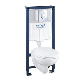Набір інсталяція для унітазу Grohe Solido 5в1 з унітазом та кришкою Soft-Close (39192000)