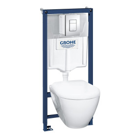Набір інсталяція для унітазу Grohe Solido Perfect 4в1 з унітазом та кришкою Soft-Close (39186000)
