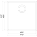 Кухонная мойка Globus Lux AMMER белый 440х440мм-А0007