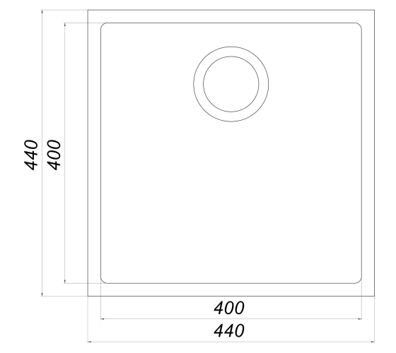 Кухонная мойка Globus Lux AMMER мокко 440х440мм