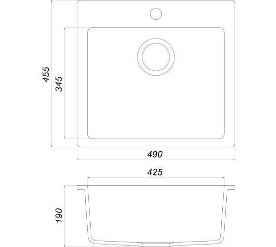 Кухонная мойка Globus Lux AOSTA песчаный 490x455мм-А0004