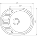 Кухонная мойка Globus Lux ARNO белый 620х500мм-А0007