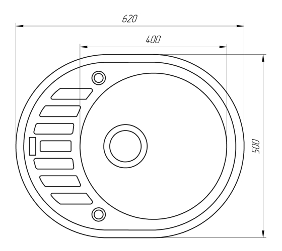Кухонная мойка Globus Lux ARNO жемчужный 650х500мм