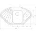 Кухонна мийка Globus Lux AVERNO мокко 1060х575мм