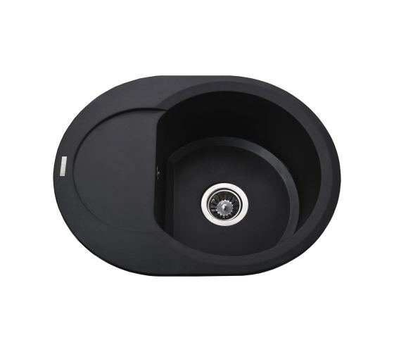 Кухонна мийка Globus Lux MORAINE чорний  600х470мм-А0001