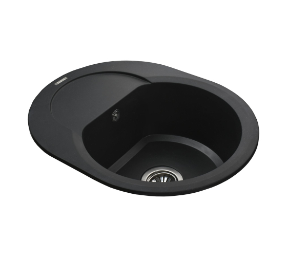 Кухонна мийка Globus Lux MORAINE чорний  600х470мм-А0001