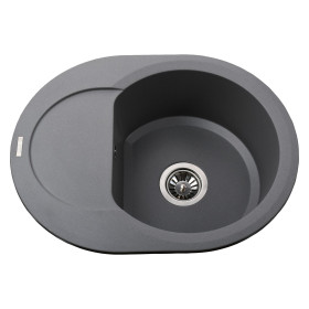 Кухонная мойка Globus Lux MORAINE серый металлик 600х470мм-А0003