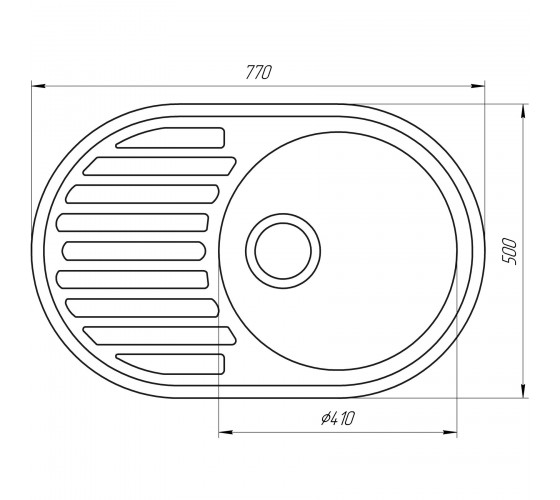 Кухонная мойка Globus Lux OHARA мокко 770х500мм