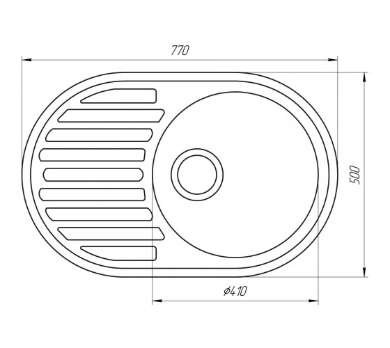 Кухонная мойка Globus Lux OHARA слоновая кость 770х500мм-А0005