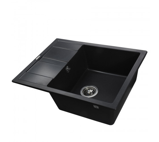 Кухонна мийка Globus Lux ONE чорний металік 650х500мм-А0001