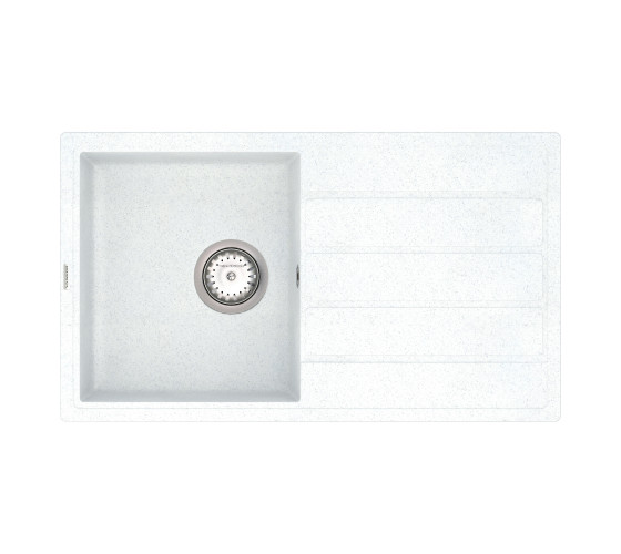 Кухонная мойка Vankor   Easy EMP 02.76 White stone с сифоном