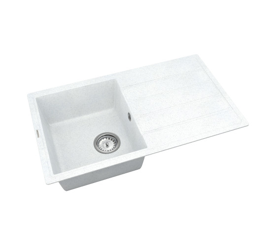 Кухонная мойка Vankor   Easy EMP 02.76 White stone с сифоном