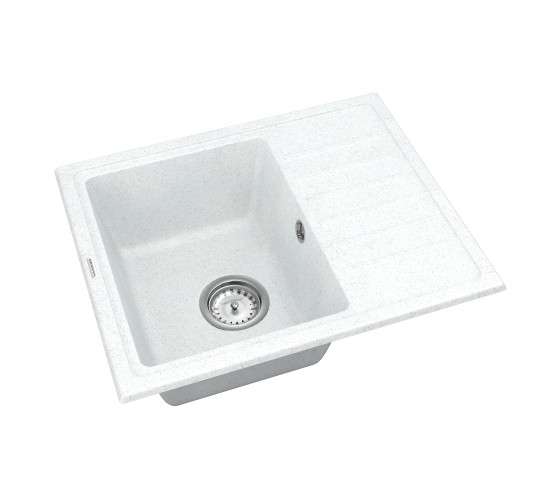 Кухонная мойка Vankor   Lira LMP 02.55 White stone с сифоном