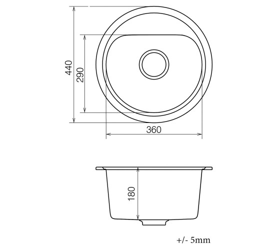 Кухонна мийка Vankor Lira LMR 01.44 Terra з сифоном