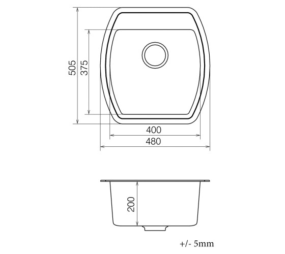 Кухонна мийка Vankor Norton NMP 01.48 Black з сифоном