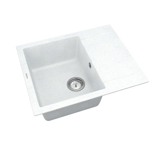 Кухонна мийка Vankor Orman OMP 02.61 White stone з сифоном