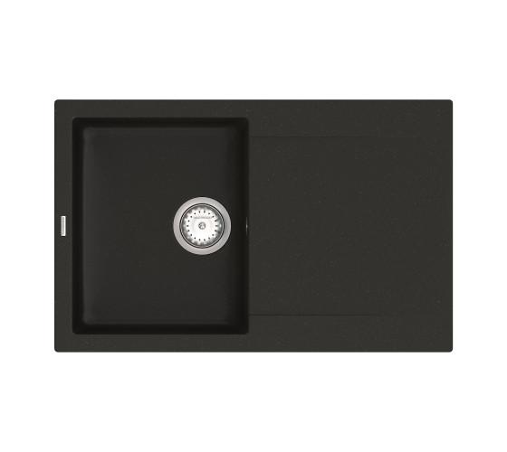 Кухонна мийка Vankor Orman OMP 02.78 Black з сифоном