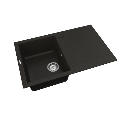 Кухонна мийка Vankor Orman OMP 02.78 Black з сифоном