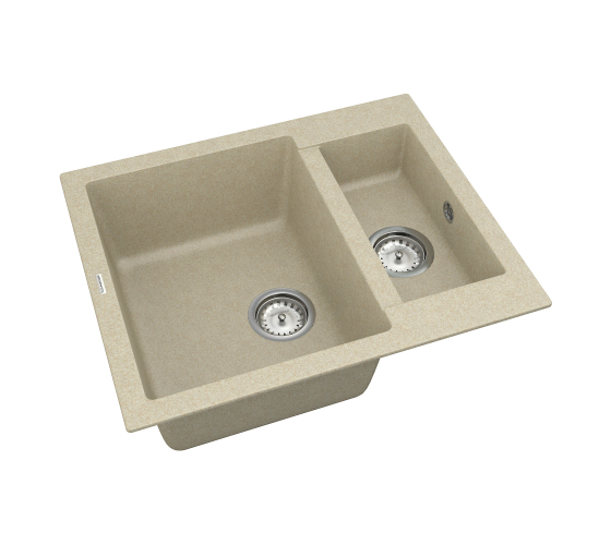 Кухонна мийка Vankor Orman OMP 03.61 Beige з сифоном