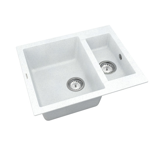 Кухонна мийка Vankor Orman OMP 03.61 White stone з сифоном