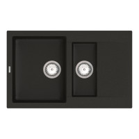 Кухонная мойка Vankor Orman OMP 04.80 Black с сифоном