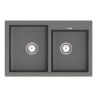 Кухонная мойка Vankor Orman OMP 05.80 Gray с сифоном