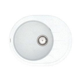 Кухонна мийка Vankor Sity SMO 02.61 White stone з сифоном