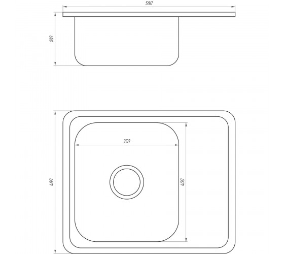 Мойка кухонная Mira MR 5848 D Decor 14460