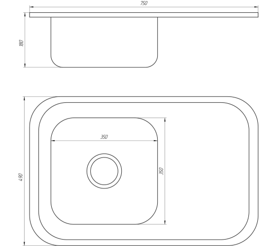 Мойка кухонная Mira MR 7549 D Decor 14475