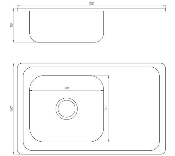 Мойка кухонная Mira MR 7848 D Decor 14463