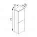 Пенал подвесной Imprese BLACK EDGE 30 см (f32113W)