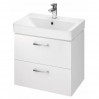 Тумба подвесная CERSANIT B384 Lara белая с умывальником Mille Slim 50 (S801-356)