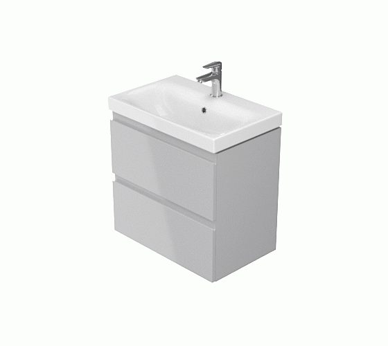 Тумба под умывальник Cersanit MODUO Slim 50 серая (S929-005)