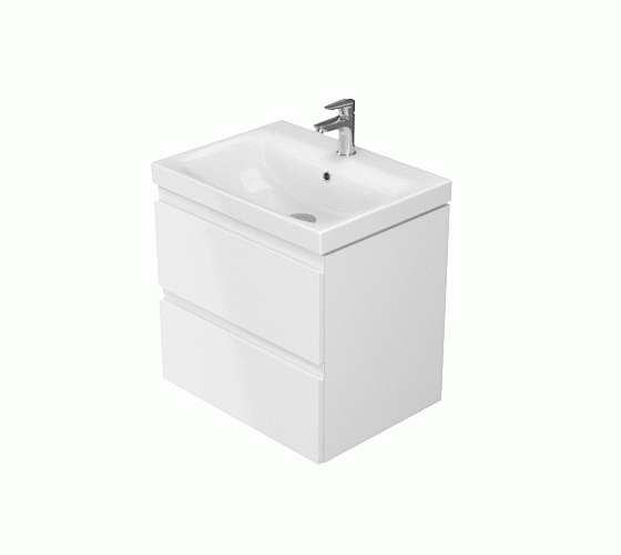 Тумба под умывальник Moduo Slim 50 Белая (S929-006)