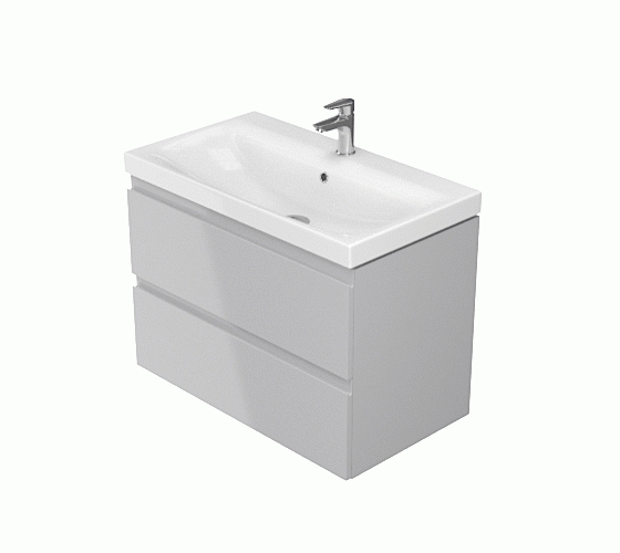 Тумба под умывальник Cersanit Moduo Slim 80 серая (S929-001)