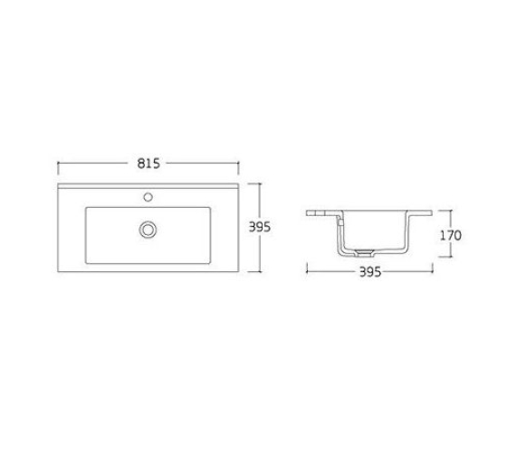 Тумба напольная с раковиной RJ VELUM 80 см (RJ82800)