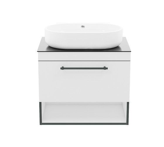 Тумба с раковиной Imprese BLACK EDGE 71 см (f32117W)