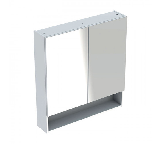 Зеркальный шкаф Geberit SELNOVA SQUARE 80 см, белый глянец (501.268.00.1)