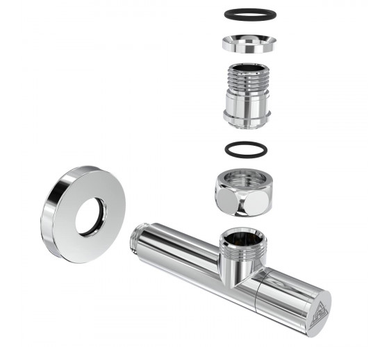 Кран кутовий Laris 1/2" - 1/2" Подовжений 2шт. (ZZ-5101) (71401048)